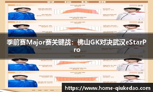 季前赛Major赛关键战：佛山GK对决武汉eStarPro